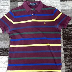 Polo Ralph Lauren Mens Size Lg, Short Sleeve Striped Polo Shirt